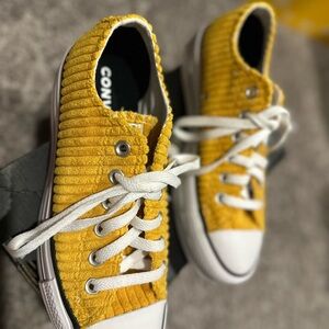 Converse Mustard Corduroy Sneakers